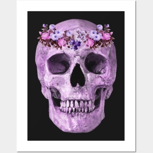 Floral Skull Posters and Art